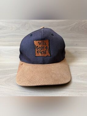 Vintage Will Golf For Food KC Adjustable Strap Back Baseball Hat Cap